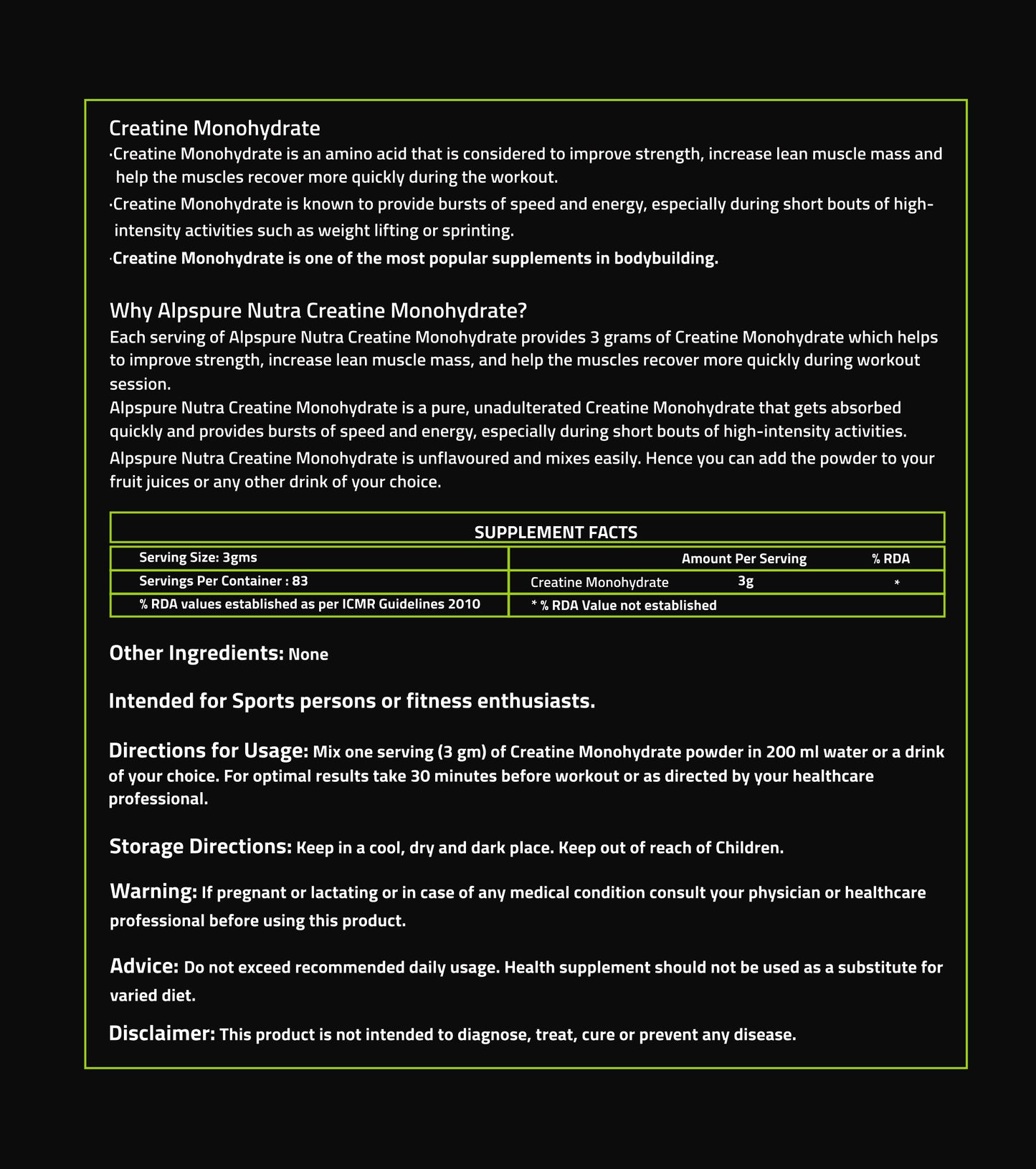 Creatine Monohydrate