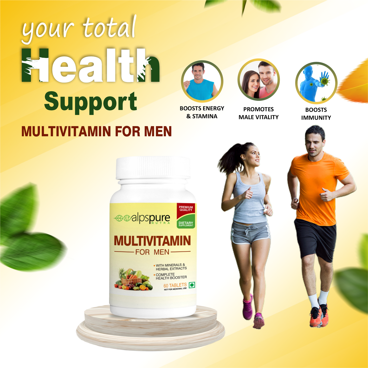Men Daily Life Herbal Multivitamin-Veg
