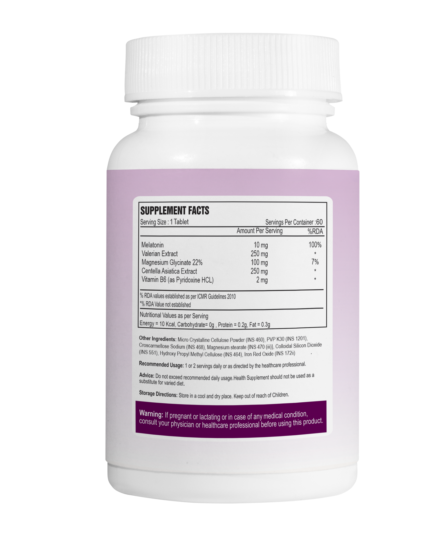 Sleep Support with Melatonin , valerian, Magnesium, centella & vit B6 - Alpspure Nutra