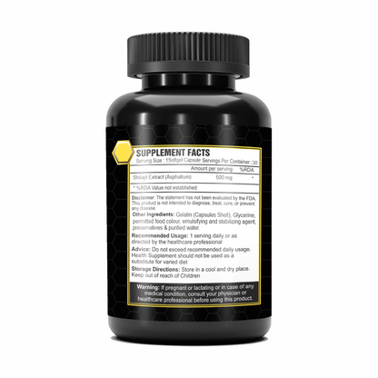 100% Pure Himalyan Shilajit Softgel