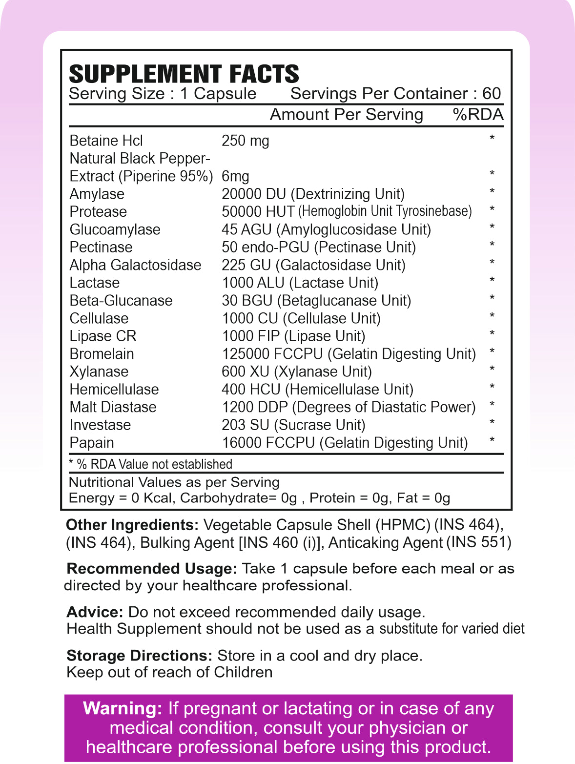 Digestive Enzymes -Complex of Multi-Enzyme