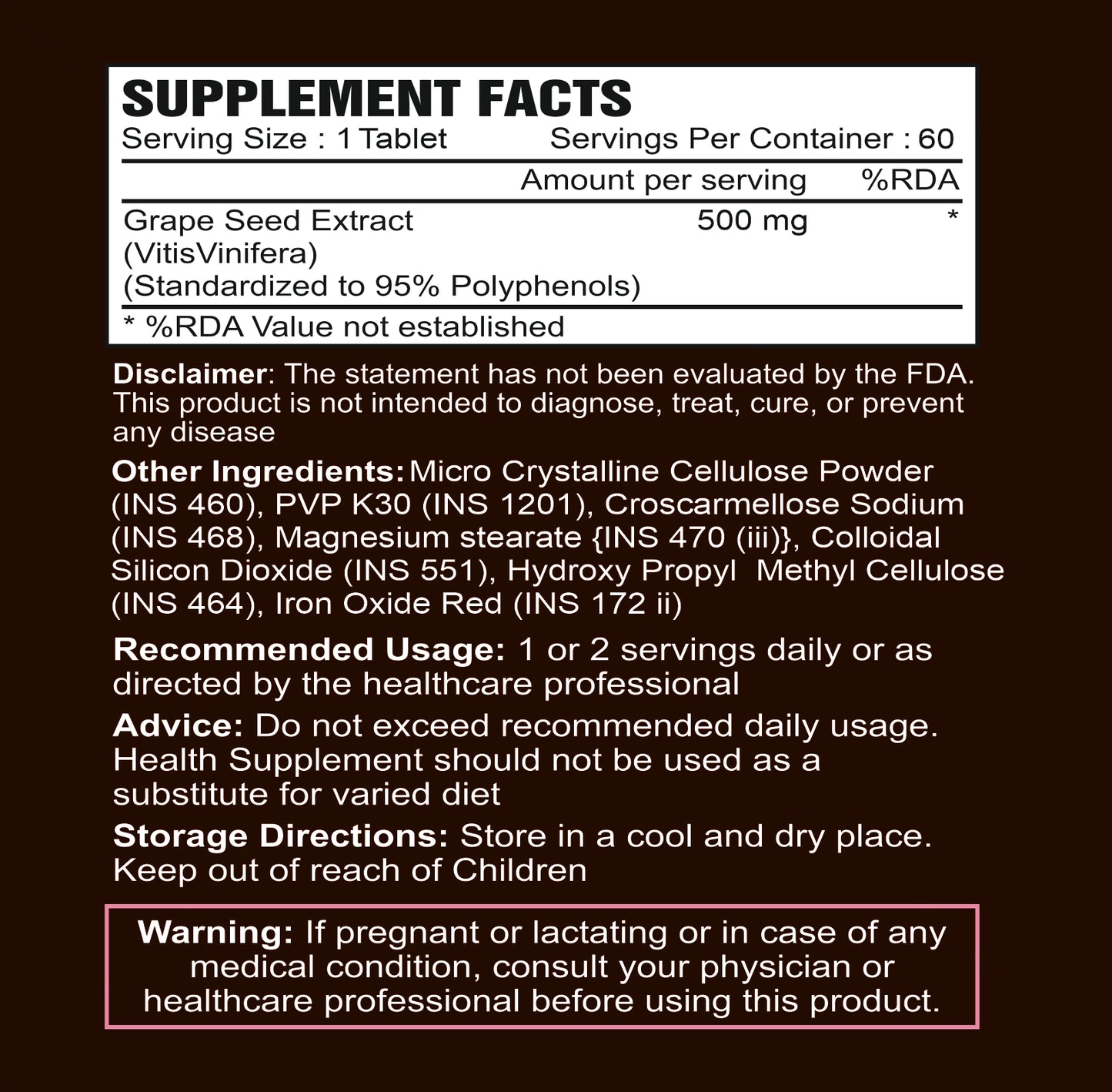 Grape Seed Extract Tablets