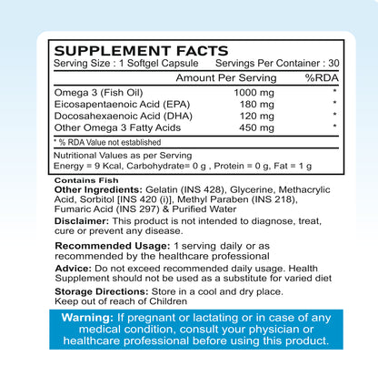 Omega-3 Fish Oil Softgel