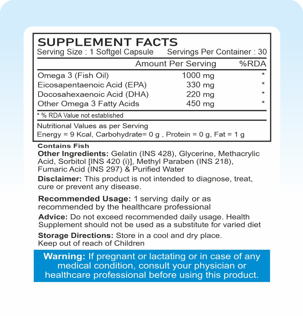 Omega-3 Fish Oil Softgel