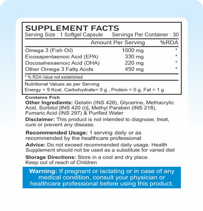 Omega-3 Fish Oil Softgel