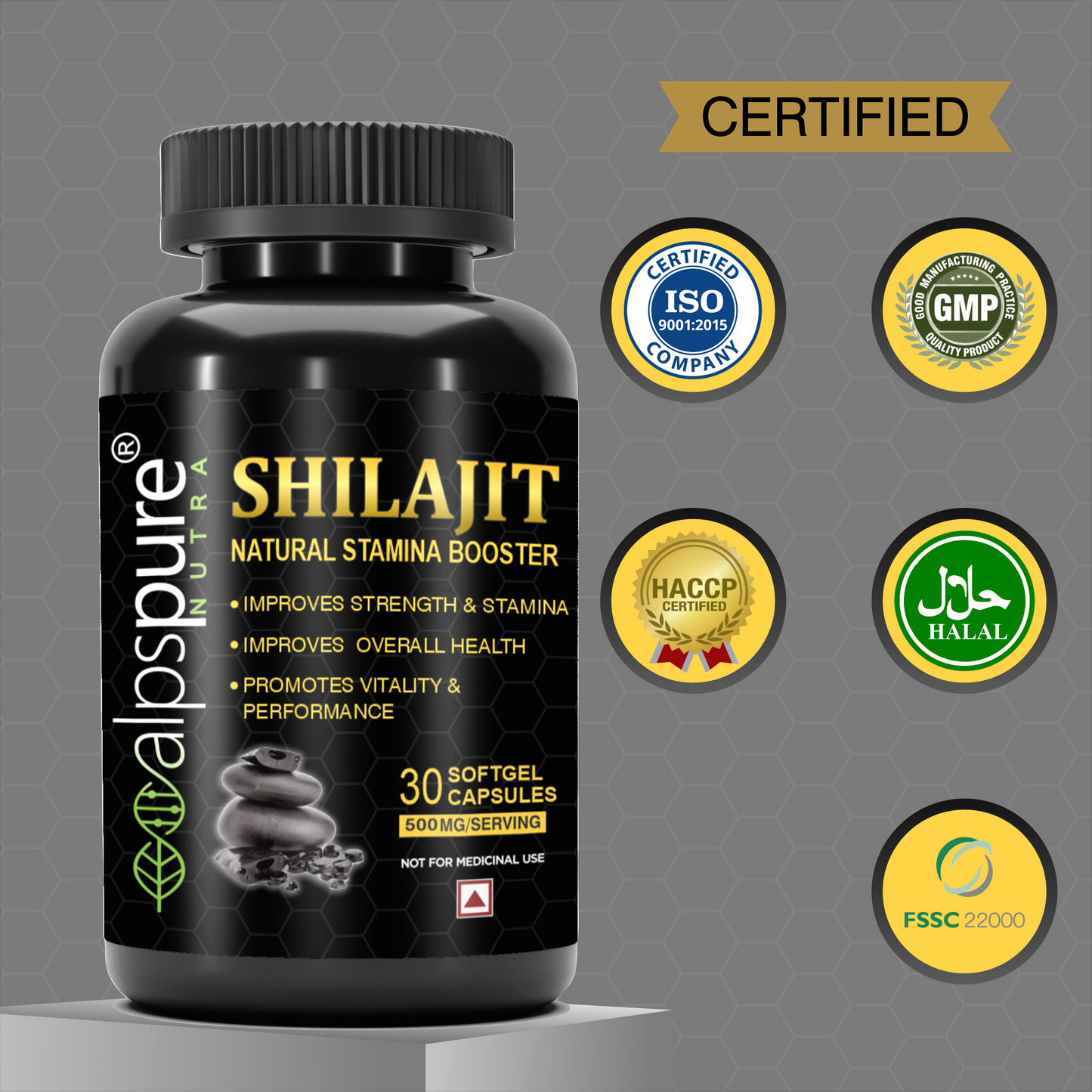 100% Pure Himalyan Shilajit Softgel