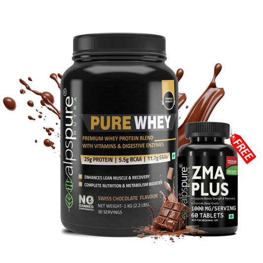 Pure Whey Protein With Free ZMA Plus Tablets