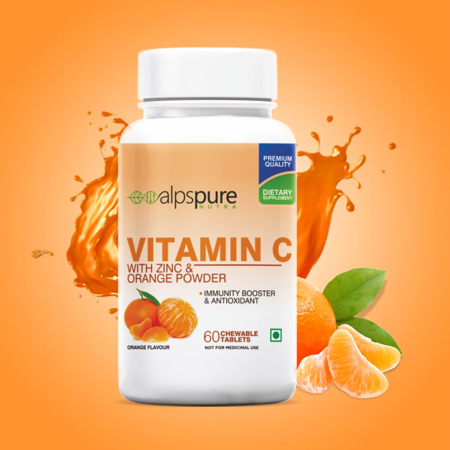 Vitamin C With Zinc & Orange Flavor Chewable Tablets