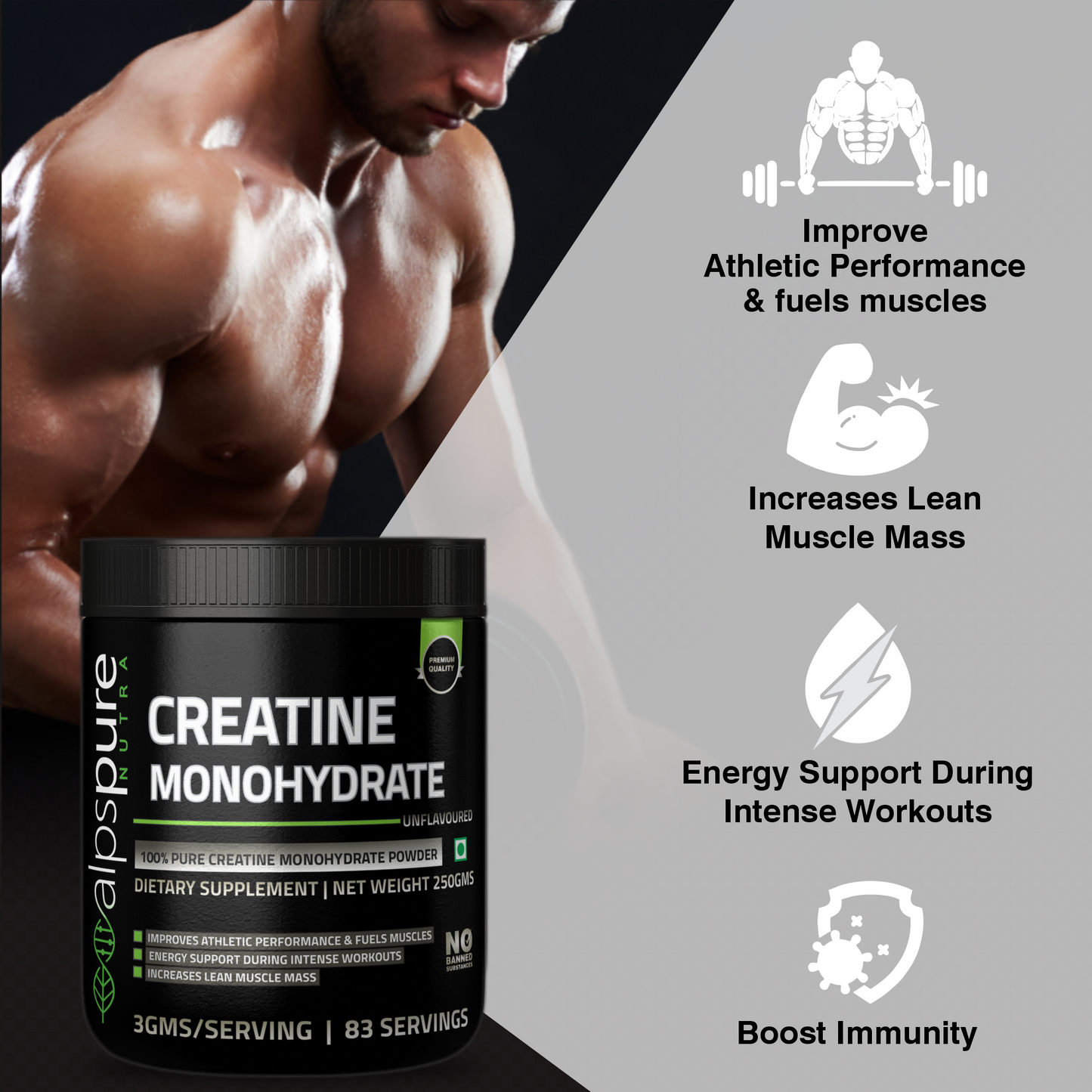 Creatine Monohydrate Supplements-250 GM