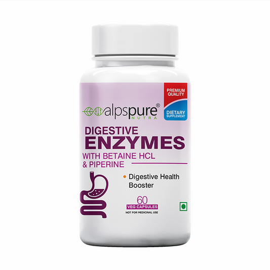 Digestive Enzymes Supplement Multi-Enzyme Complex For Better Digestive Support  (60 Capsules)