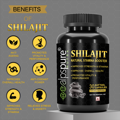 Enhance Energy & Vitality with Pure Shilajit - Capsules